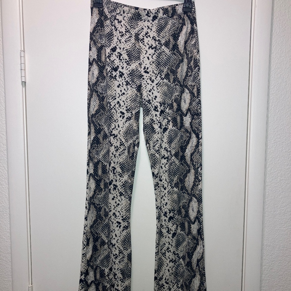 Snake Print Boot Cut Leggings